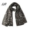 Soft Blend Shawl Glitter Sparkly Foil Snowflake Print Scarf for Women Christmas Decorative Theme Wrap Fall Winter Lightweight Fabric Gift