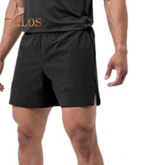 Herren-Shorts, einfarbiges Design, elastischer Bund, Kordelzug, lässige Shorts, doppellagig, schnelltrocknend, atmungsaktiv