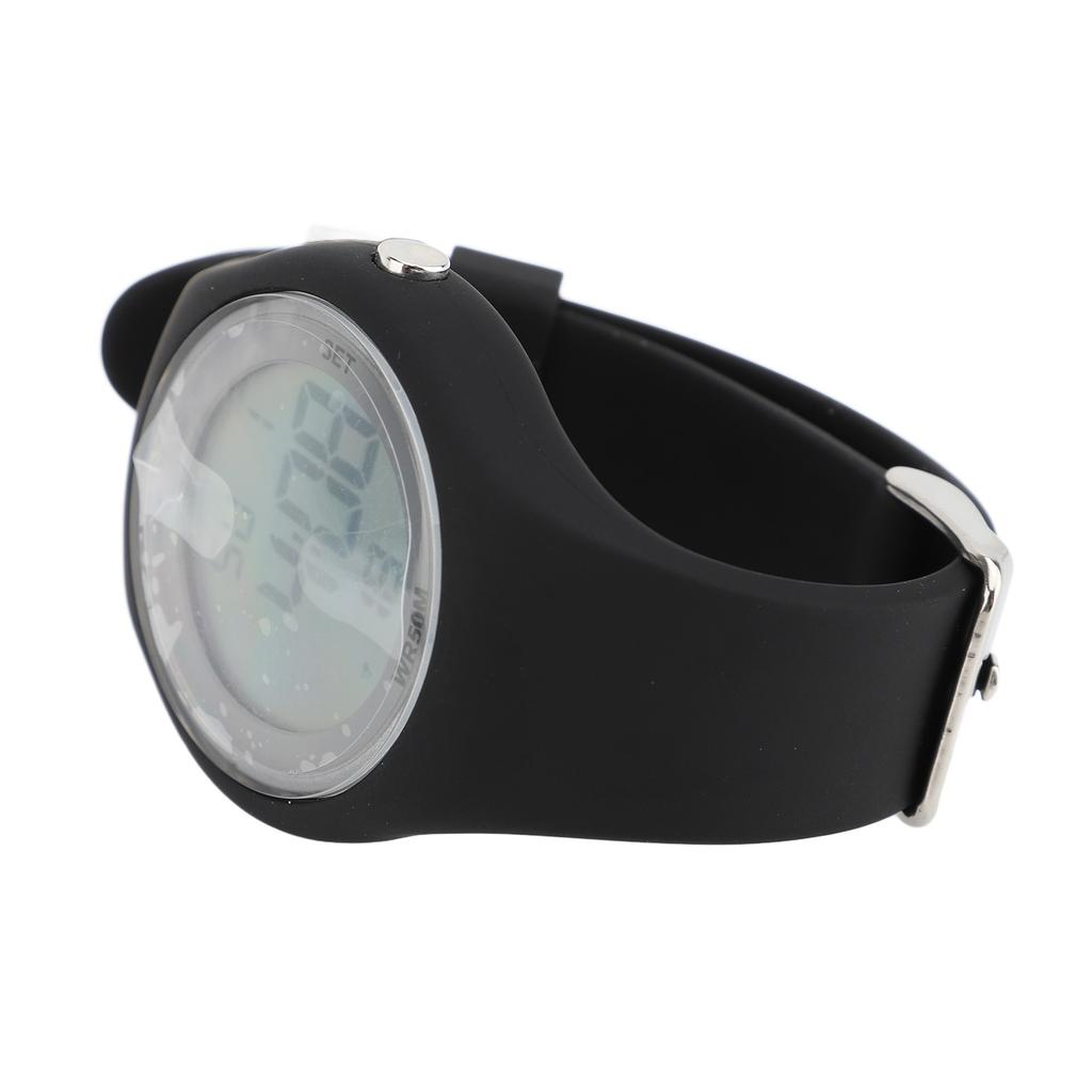 Kids Digital Watch Water Resistant Alarm Stopwatch EL Backlight Pedometer Calendar Soft Band Kids Sports Chronograph