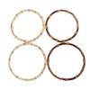 1Pair Round Bamboo Bag Handle For Handcrafted Handbag Diy Bags Accessories