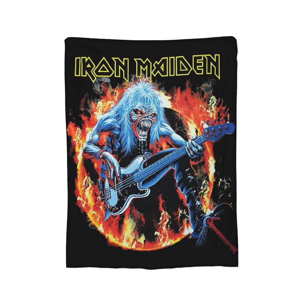 The Son Skeleton 7th Horn I-Iron M-Maidens Blankets Heavy Metal Wool Throw Blankets Summer Air Conditioning Portable Bedspread