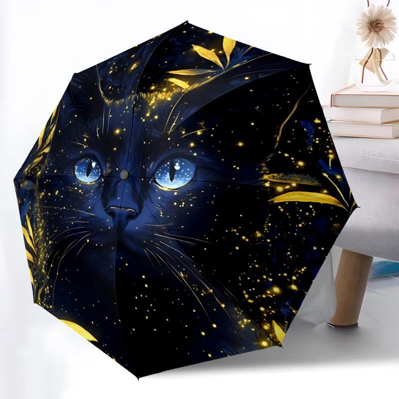 1PC Celestial Feline Automatic Open/close, All-Season Portable Folding Umbrella for Women & Men yy250919150