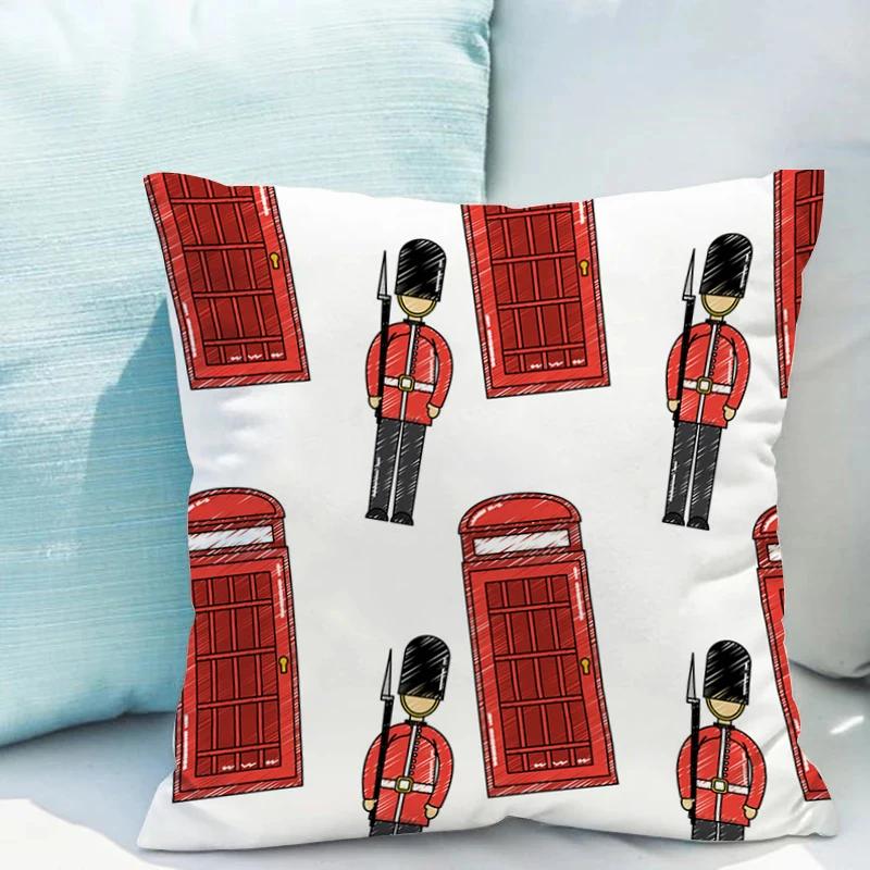 British Style London Cushion Covers Pillow Cases Decorative Sofa Cushions Sleeping Pillows Room Decor Pillowcases Cover