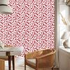 Hearts Wallpaper White, Red and Coral 50x1000