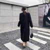 Loose Fit Black Womens Blazer Coat Winter Elegant Stereoscopic Floral Embroidery Heavy Duty Long Trench Suit Jacket