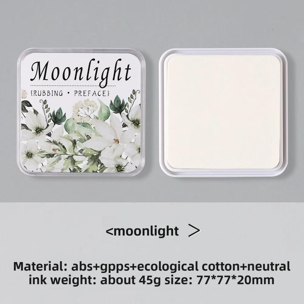 New Square Student Ink Pad Quickly Drying Multiple Colors Self Ink Stamp Eco-cotton Neutral Ink Stationery Inkpad for Students