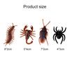 10pcs Halloween Simulation Bug Cockroach Spider Centipede Scorpion Plastics Prank Bug Funny Halloween DIY Decoration
