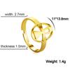 Cazador 2026 Trend Cross Ring Gold Color Open Finger Rings for Women Christian Jesus Stainless Steel Jewelry Friends Gifts New