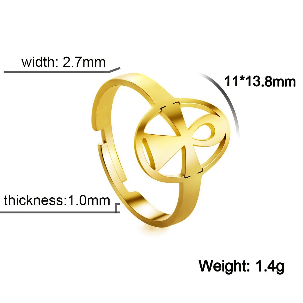 Cazador 2026 Trend Cross Ring Gold Color Open Finger Rings for Women Christian Jesus Stainless Steel Jewelry Friends Gifts New