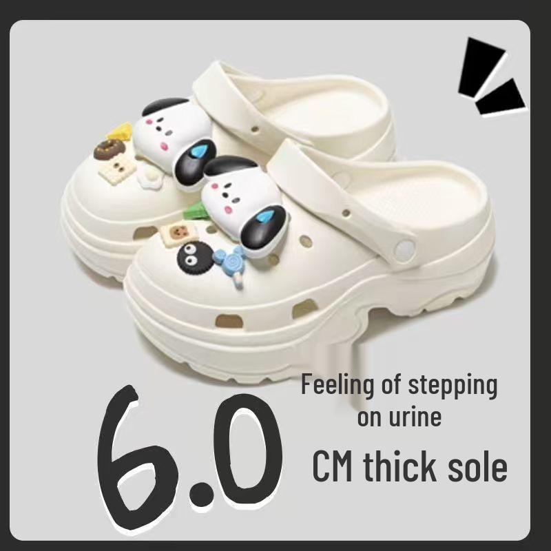 EVA Women's Height-Boosting Summer Clogs - Thick-Soled Beach Sandals for Petite Outdoor Use.