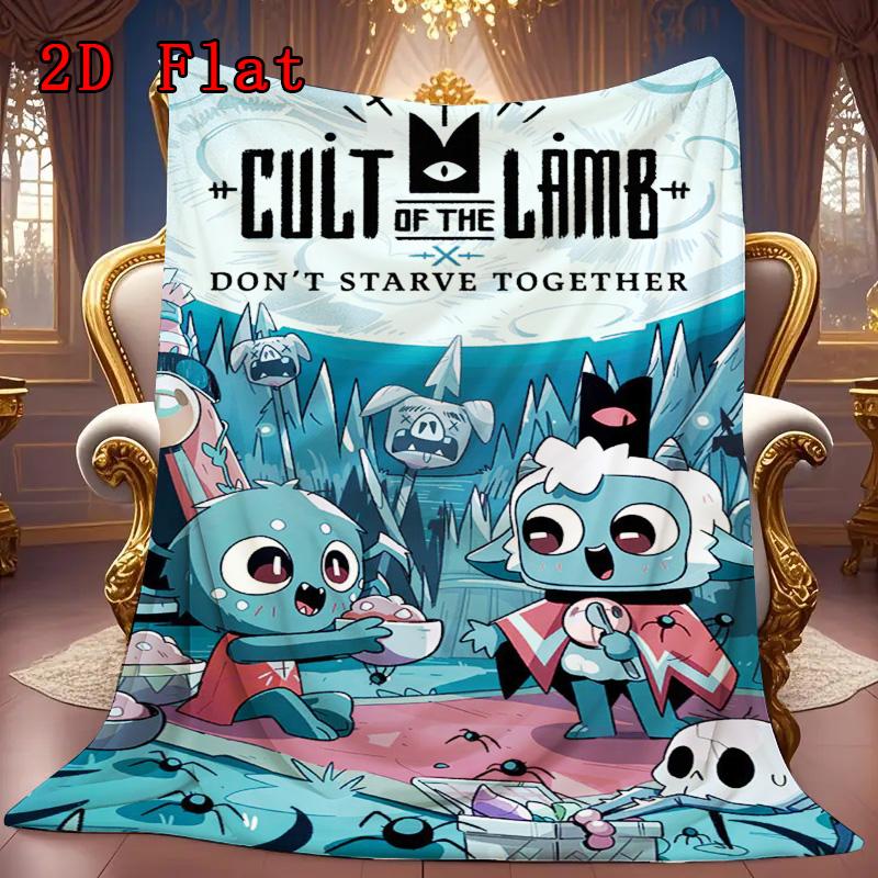 Cult of the Lamb 2D Flat Pattern Flannel Blanket High quality All Seasons Warmth and Comfort Perfect for Christmas Gifts.PMT0914330