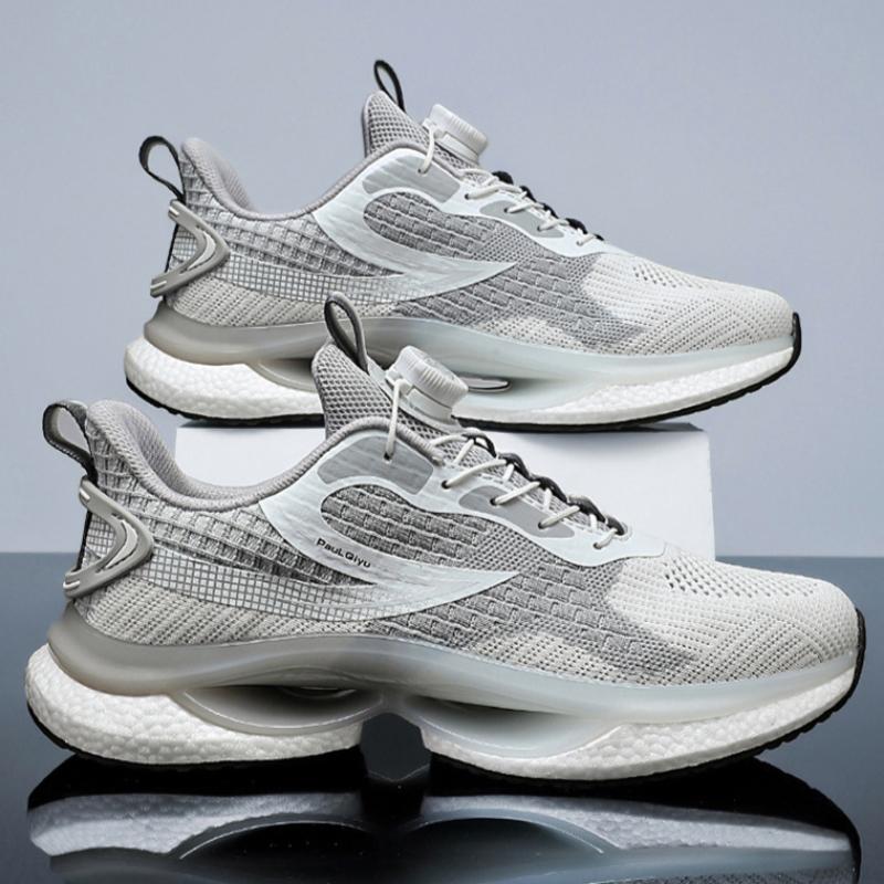 Spring and Autumn Summer Men's Rotating Button Running Shock Absorption Breathable Casual Sports Shoes