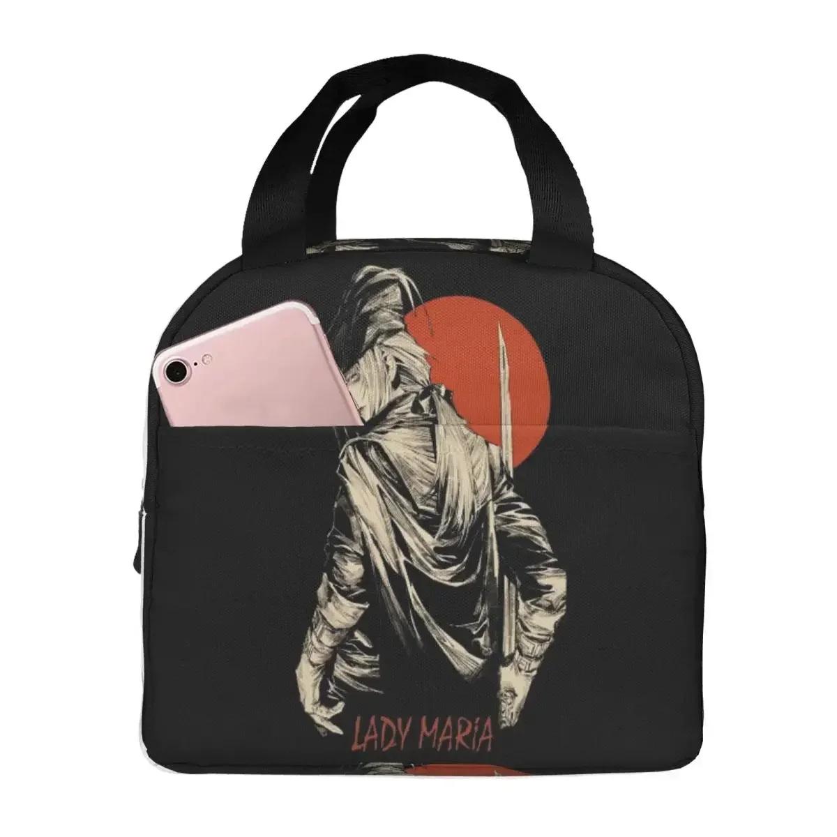 Bloodborne Hunter s Mark Insulated Lunch Bag for Women Children Portable Food Boxes Thermal Lunch Box Tote One Size