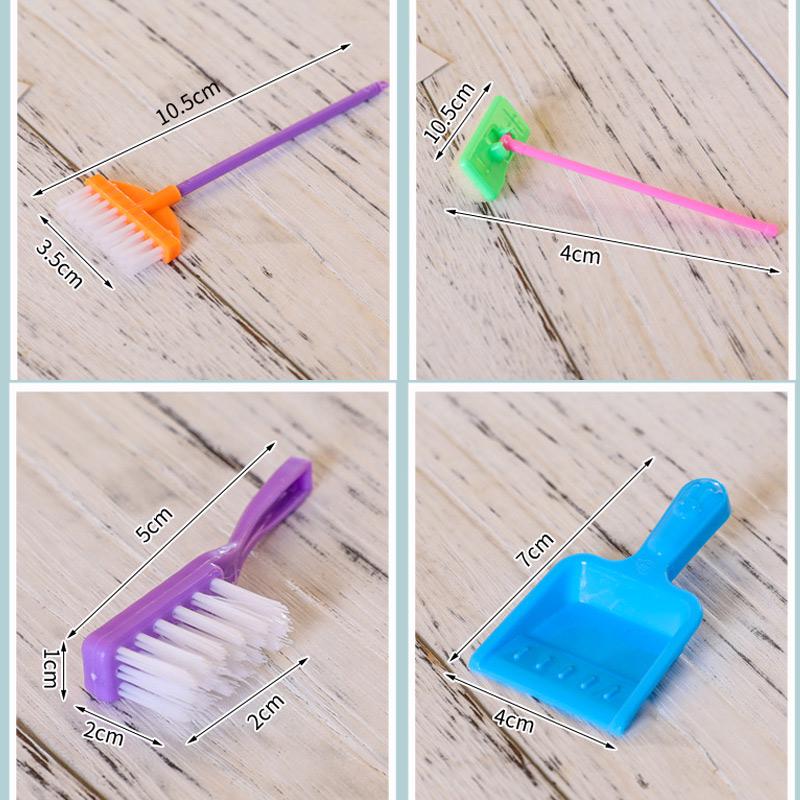 9 Pcs/Set Mini Kid Pretend Play Toy Housekeeping Tool Kitchen Home Cleaning Broom Brush Washing House Cleaner For Children