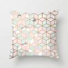 Ins Marble Geometric Print Square Pillow Cover Sofa Cushion Cover