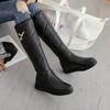 Winter Warm Plush Knee High Boots Women Comfy Flat Heel Snow Boots Slip On Platform Woman Long Boots Shoes Black Pink White 2025