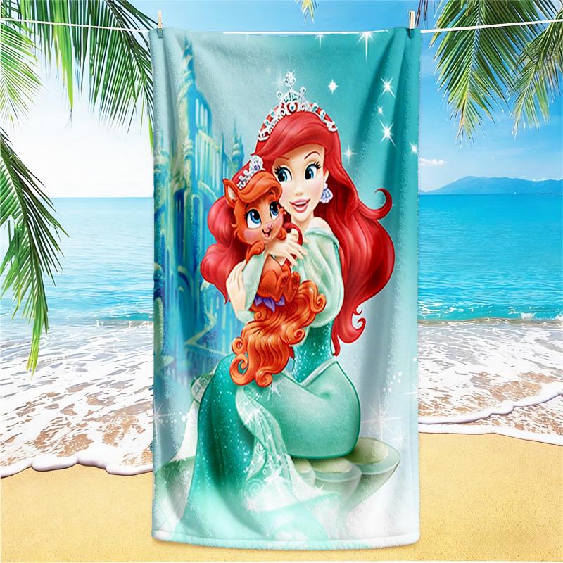 1pc Underwater Mermaid Adventure beach towel,quick drying absorbent beach towel,outdoor sports swimming beach towel,Soft and comfortable Y72857