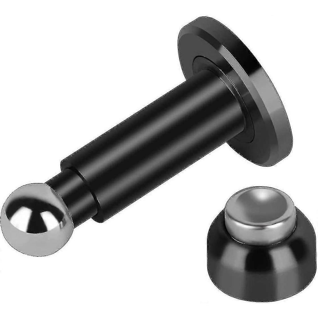 Adjustable Height Magnetic Door Stopper,magnetic Door Stop, 304 Stainless Steel Door Holder With Wall&floor Mounted(black)