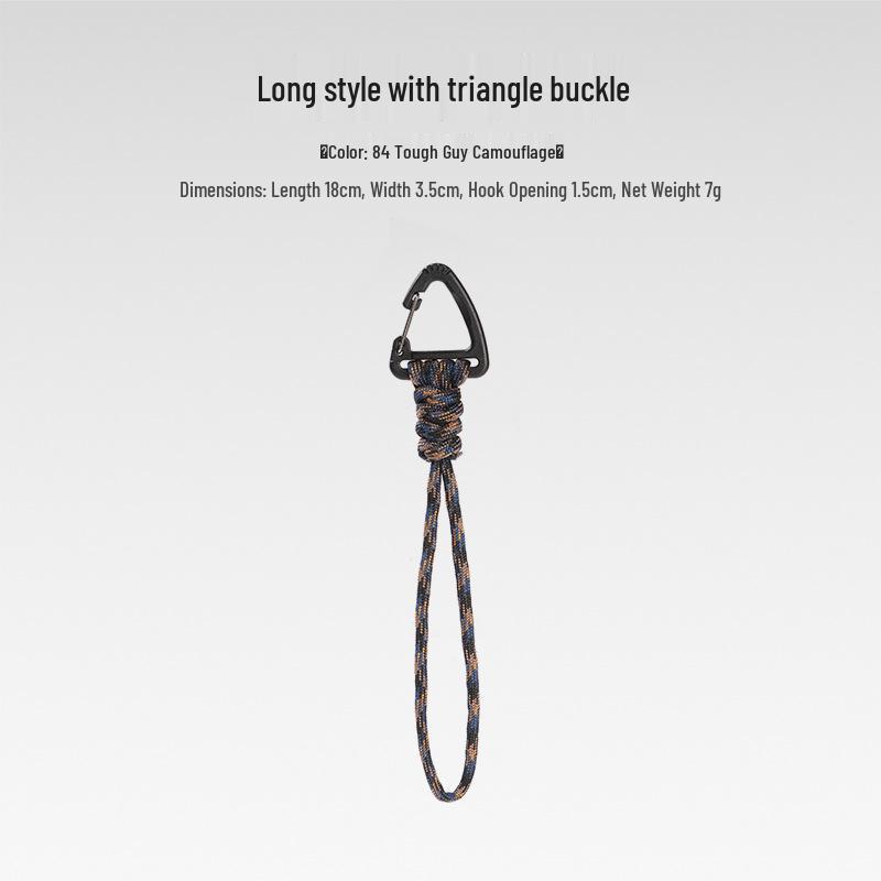 Sju-strängad Paracord Nyckelring Lanyard: Anti-förlust, Utomhuscamping, Multifunktionell med Karbinhake & Snabbspänne.