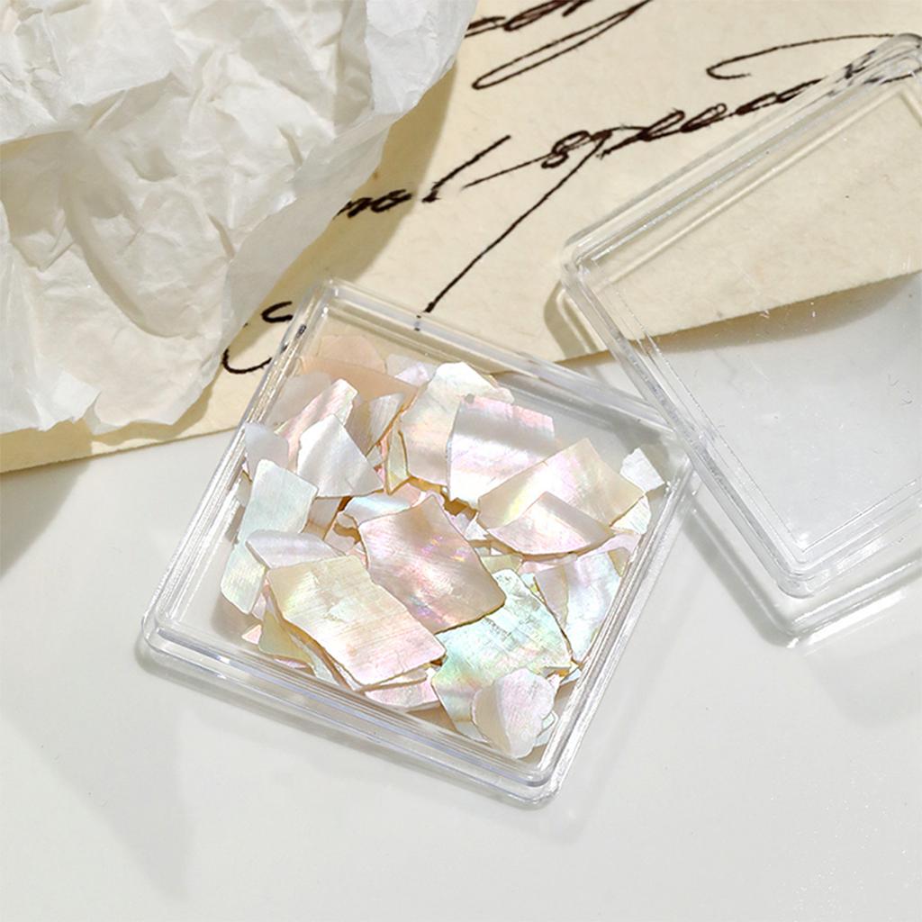1 Dose Aurora Muschelflocken Abalone Nägel Charme Dünne Natürliche Unregelmäßige Scheibe Muschelstein Pailletten Maniküre Kunst Dekoration Salon DIY