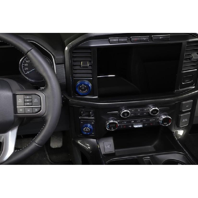 Four Wheel Drive 4WD /Trailer Switch Knob Trim Ring Decor For Ford F150 21+ Blue