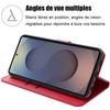 Coque de protection - BOOLING - pour Samsung Galaxy S25 Ultra - Cuir Synthétique Rouge - 2 Verres Trempés - Antichoc