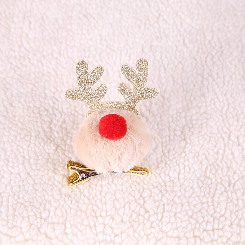 

Charming Christmas Headband With Adorable Cartoon Reindeer And Colors Festive GrayWhite