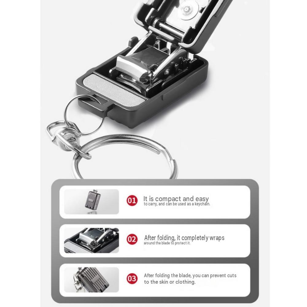 Nail Clippers Inside a Suitcase Miniature Keyring
