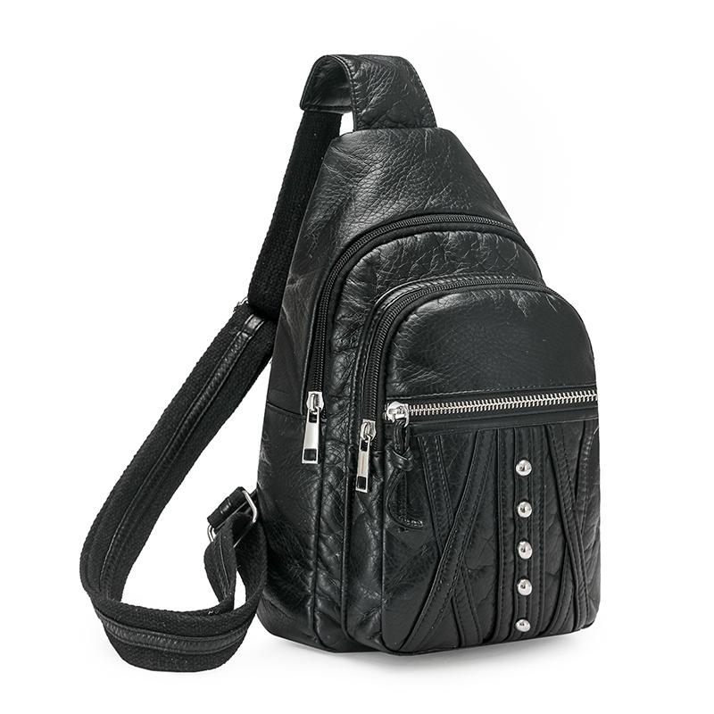 Women's Shoulder Bag PU Chest Bag Lightweight Travel Crossbody Bag
