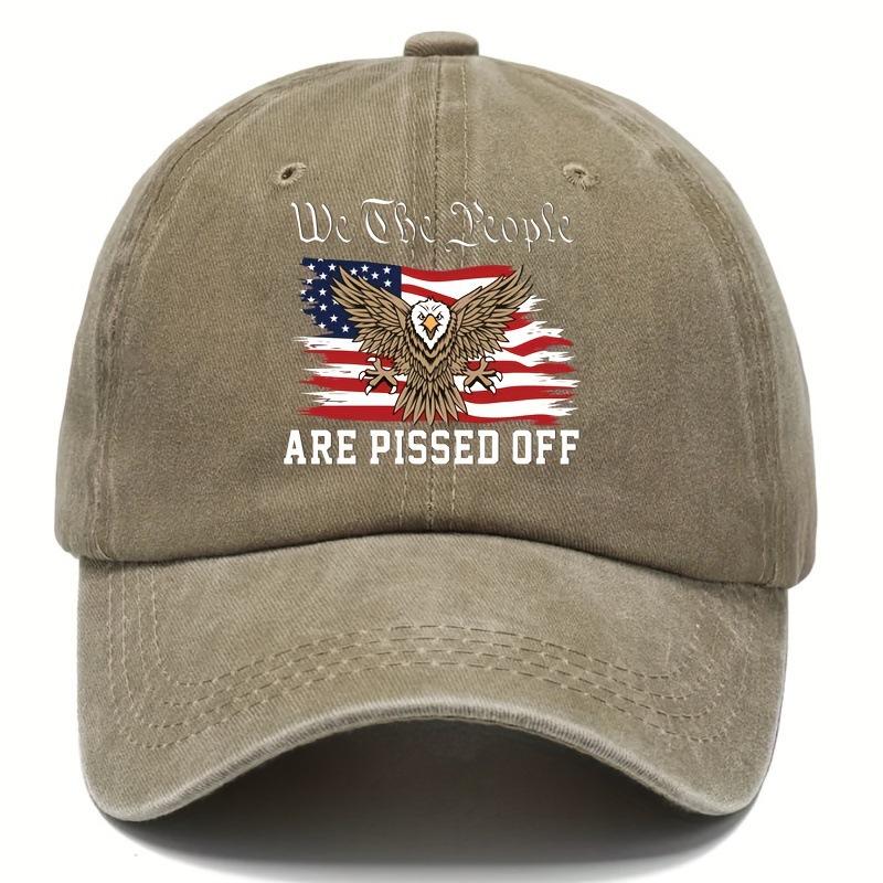 Eagle print pattern street retro baseball cap with adjustable size and fashionable decoration for men and women