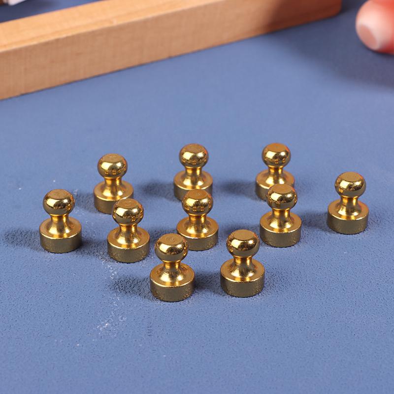 

10 шт. магнитных ногтей для офиса, каллиграфии и живописи, холодильника, сильных магнитов для ногтей, обучающей доски, магнитных ногтей 12X16 мм золотой