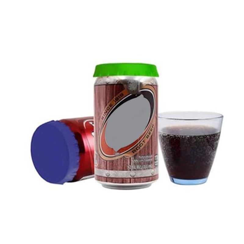 Set of 6 Silicone Beverage Can Lids Beer Can Caps Covers Portable Drink Sealers Assorted Color Lid Protectors Tool