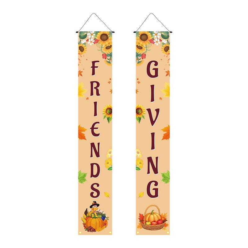 Thanksgiving 2026 Autumn Harvest Hanging Banner for Doorway Decor