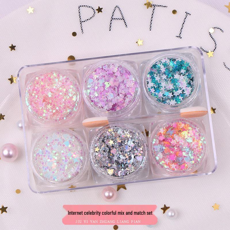 

Bling Eye Makeup Stickers: Glitter Stars & Pearlescent Gel Eyeshadow for Fairy Stage Sparkle