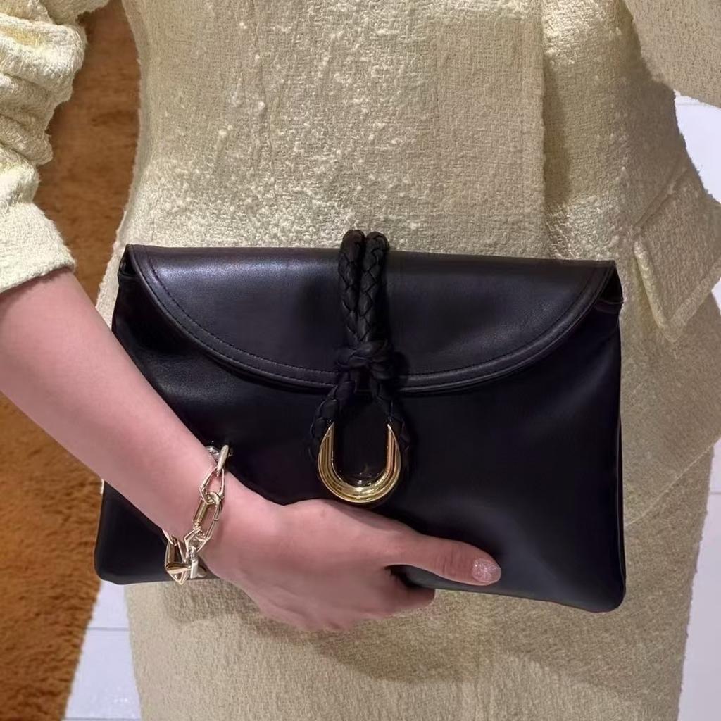 Borsa busta transfrontaliera in nuova pelle di mucca, borsa in vera pelle, pochette testurizzata Liberta borsa a tracolla messenger tessuta per pendolari