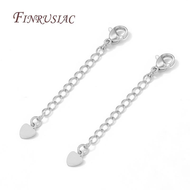 18K Gold Plated Extension Chain with Clasp For Jewelry,Brass Extension Tail Chain,DIY Bracelets/Necklace Making Accessories