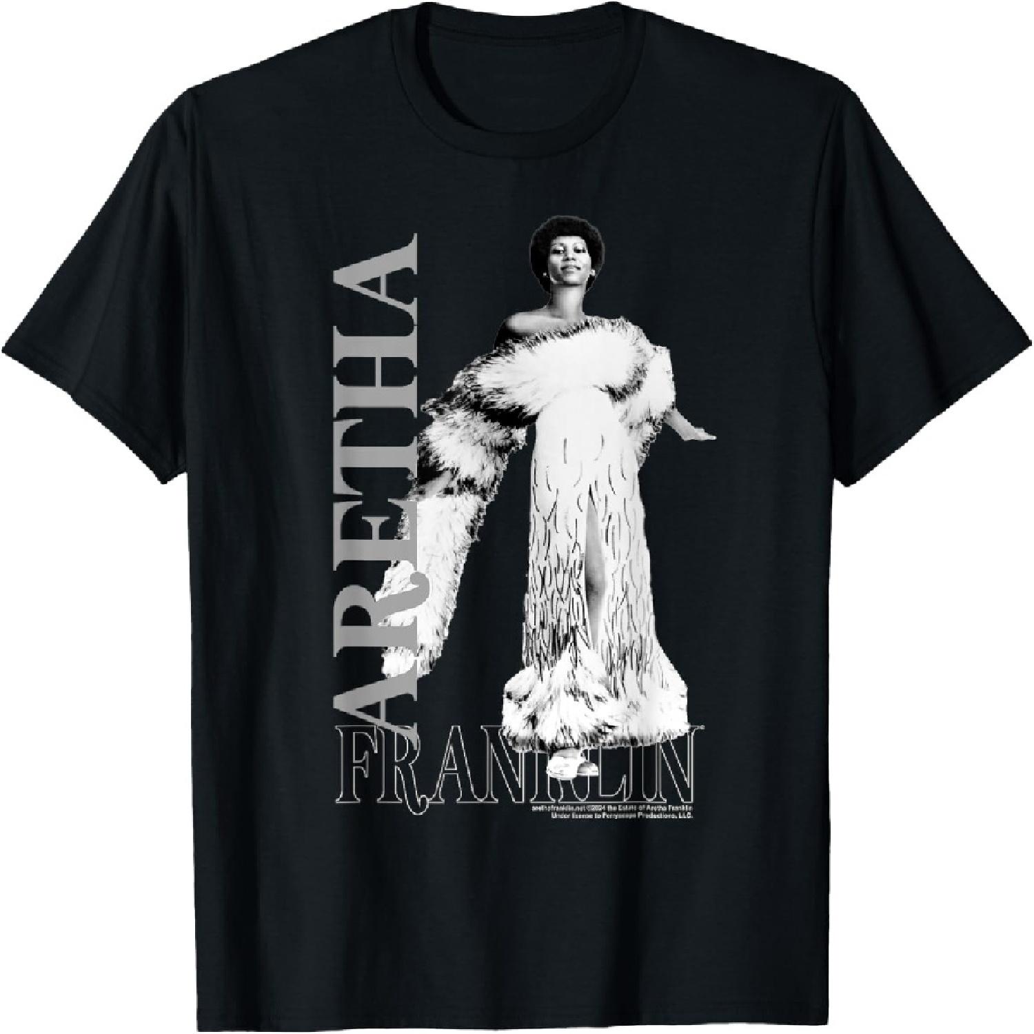 Aretha Franklin Queen of Soul Vertical Name T-Shirt XXXXXL разноцветный