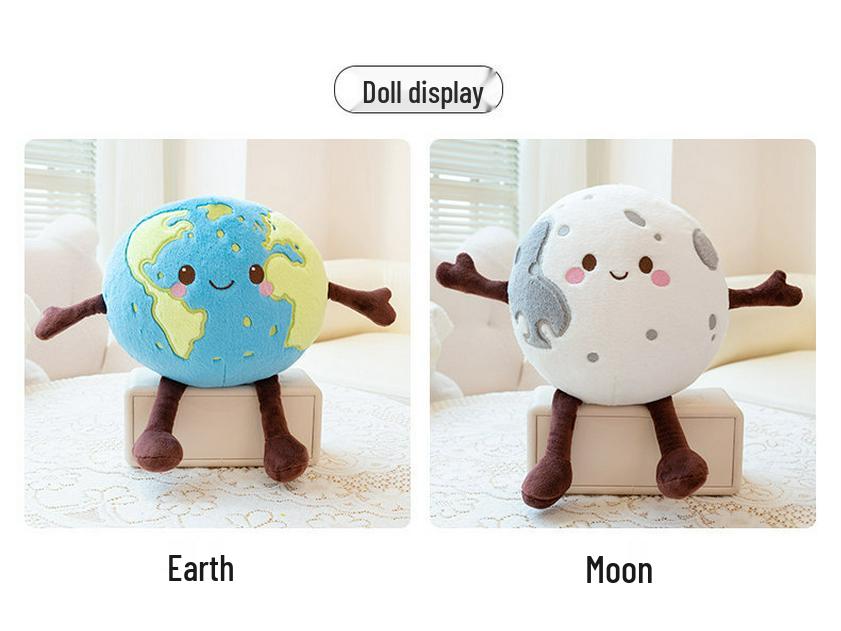 Adorable Plush Planet Pendant: Moon, Earth, Saturn, and Mars - Perfect Kids Birthday or Qixi Gift