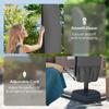 Parasol Cover, 600D Oxford Cantilever Umbrella Cover Fit for 2-4m Parasol, Banana Umbrella Protector with Zipper for Outdoor Garden, Patio, Black