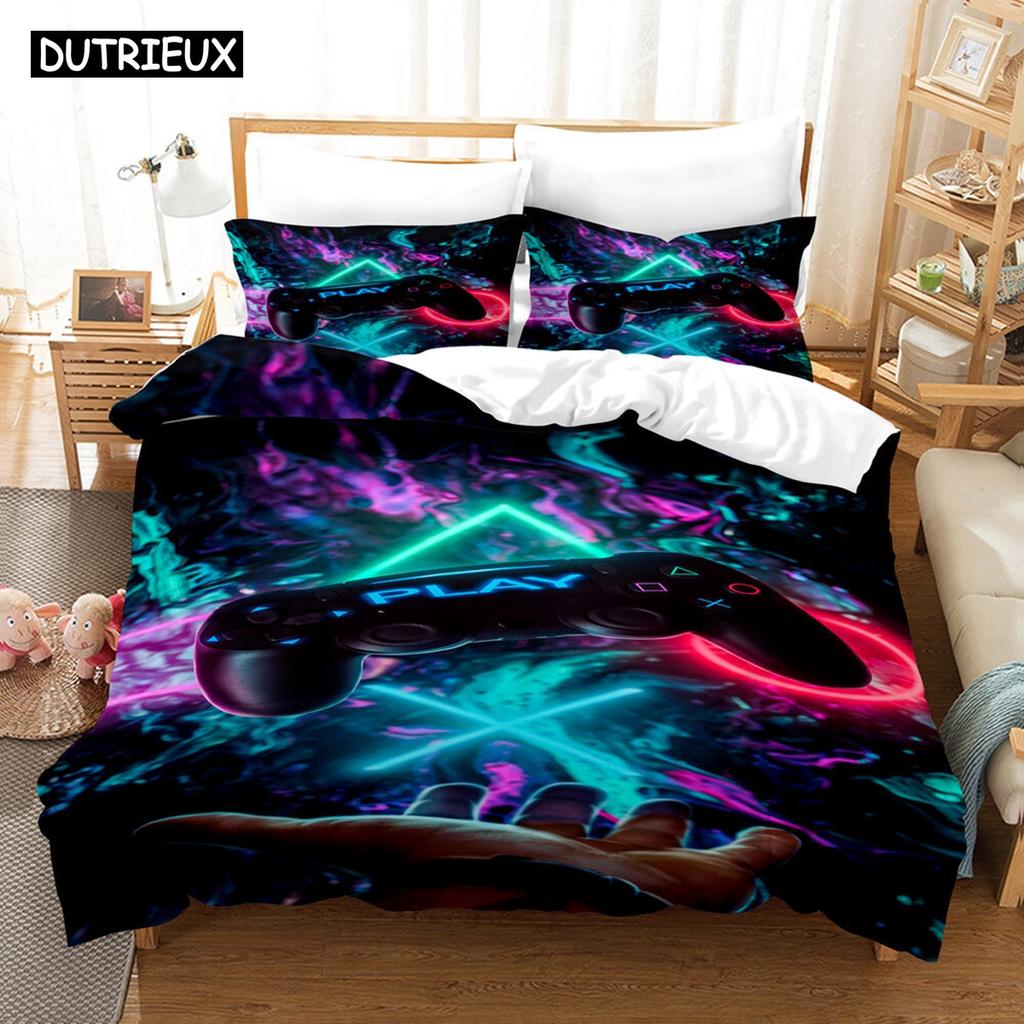 Fashion Gamepad Bedding Set Kids Game Comforter Quilt Adult Gift Bed Linen Bedroom Duvet Covers Single Queen King Size