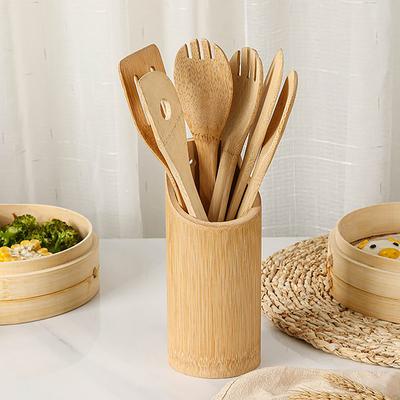 Kit da cucina Padella antiaderente in bambù Spatola Cucchiaio per riso in bambù Spatola Strumento di cottura resistente alle alte temperature