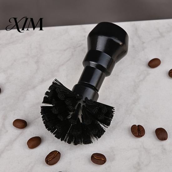 Kitchen Tool for Coffee Lovers Machine Portafilter Basket Cleaning Brush, Soft Bristle with Espresso Brush Wood Handle Corner Barista Essential