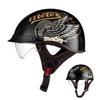 2025 new classic retro motorcycle helmet lightweight ABS material for men and women riding pedal breathable lining half helmet