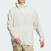 adidas solid color sun-protection woven hooded jacket, unisex, white