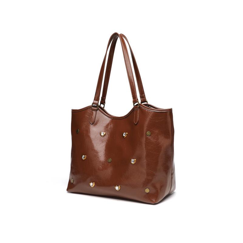 Bag Commuter Big Bag 2025 New Fashion Large Capacity One Shoulder Underarm Bag Textured Soft Surface Portable Tote Bag