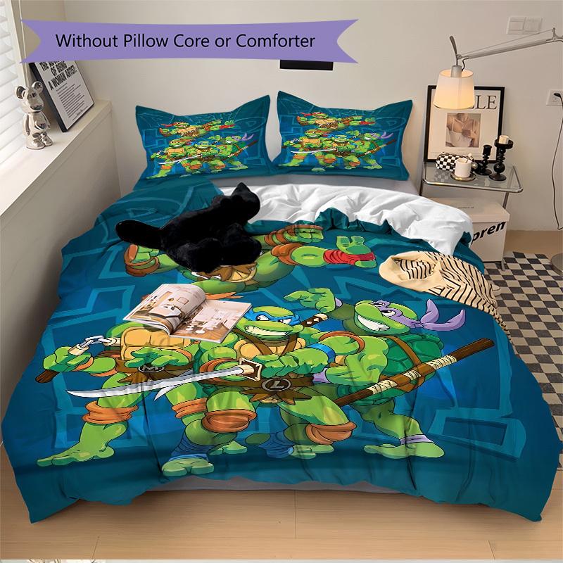 3pcs Turtles, Party Bedding Set: Perfect for Bedroom or Guest Room. Soft and Comfortable with No Core Included yy251031073