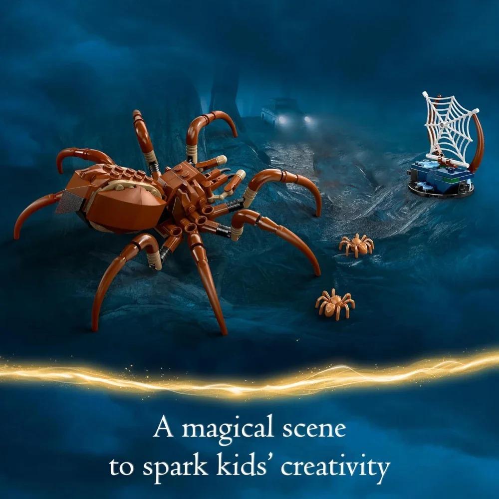 195pcs Biological In The Forbidden Forest - Set with Spiders - Magical Creatures Figurines - 2 Character Minifigures Gift 76434