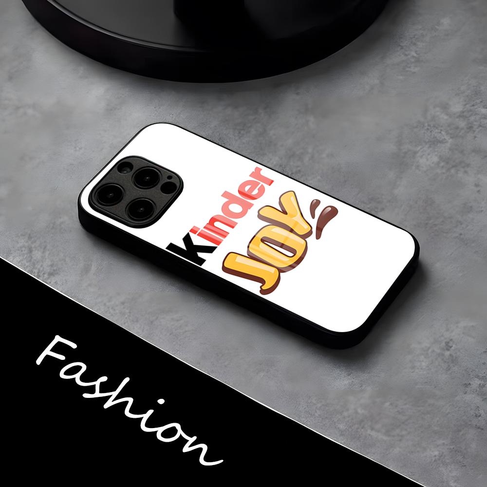 Trolly Egg K-KINDER JOY Surprise Phone Case For IPhone 17 Pro Max 16 15 14 Pro Max 13 11 X Xs Xr 8 7Plus Glass Cover