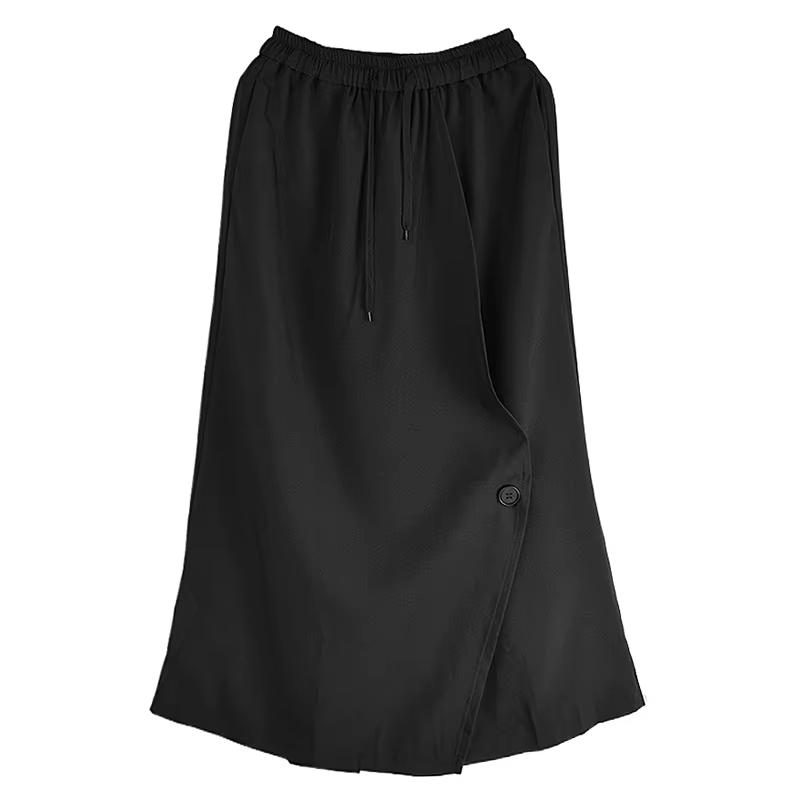 

Брюки XITAO с нерегулярным разрезом и эластичной талией GMM1159 One Size чёрный