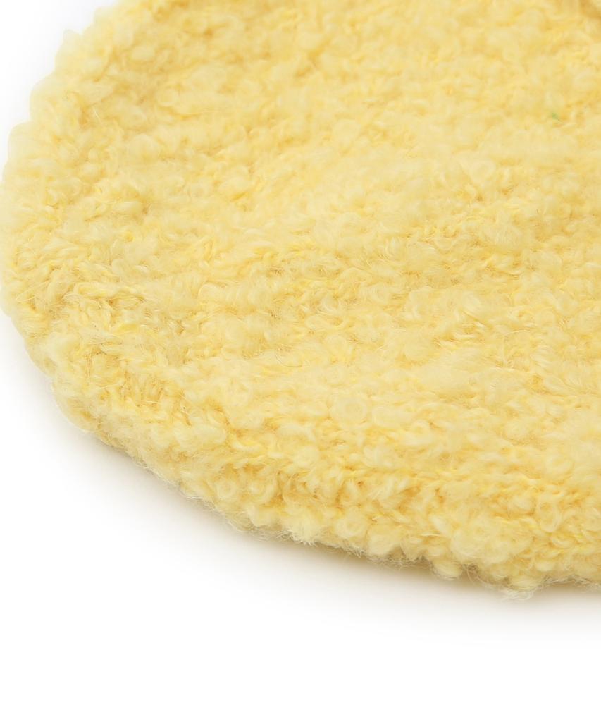 Eondeokeonteulolseutyudio Boucle Winter Beanie Fluffy Beanie / Mohair Boucle / Lemon